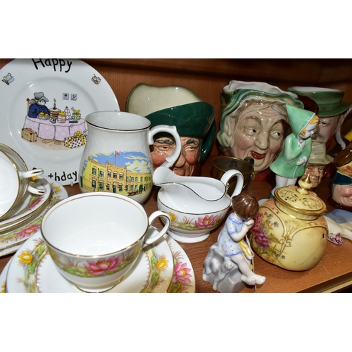 356 - AN AYNSLEY TEAWARES AND ASSORTED CERAMICS, comprising a Royal Worcester Days Of The Week 'Saturday G... 