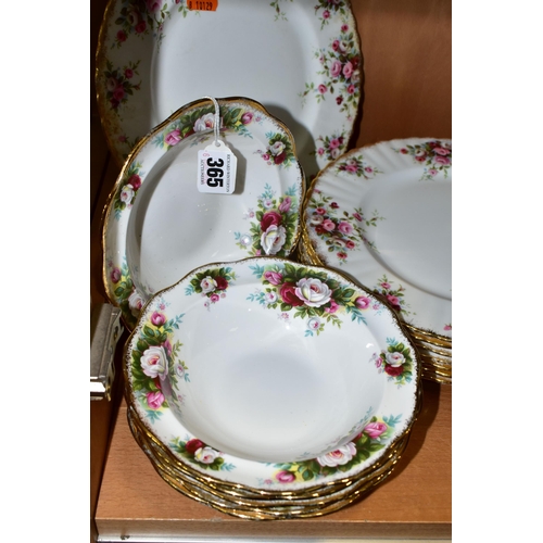 365 - A GROUP OF ROYAL ALBERT' CELEBRATION' PATTERN DINNERWARES, comprising six dishes and eight plates, d... 