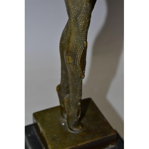 428 - AFTER DEMETRE CHIPARUIS A BRONZE STUDY, 'Starfish Dancer', Art Deco style female figure standing on ... 