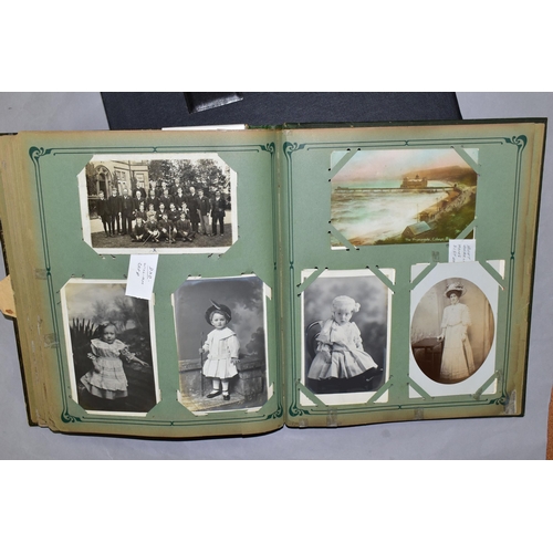 438 - ONE ALBUM CONTAINING 192 POSTCARDS and photographic cards dating from the early 20th century, subjec... 