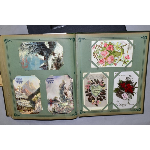 438 - ONE ALBUM CONTAINING 192 POSTCARDS and photographic cards dating from the early 20th century, subjec... 