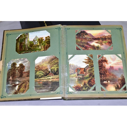 438 - ONE ALBUM CONTAINING 192 POSTCARDS and photographic cards dating from the early 20th century, subjec... 