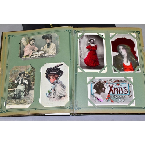 438 - ONE ALBUM CONTAINING 192 POSTCARDS and photographic cards dating from the early 20th century, subjec... 