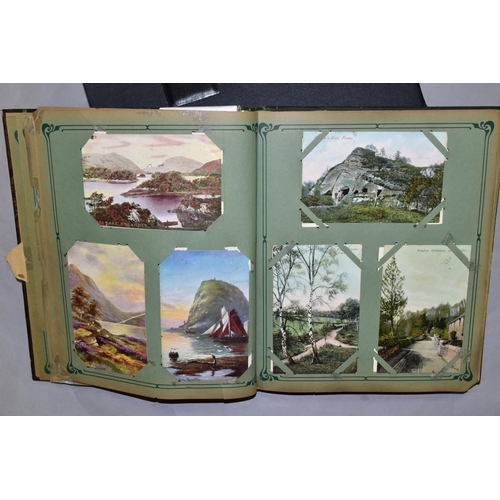 438 - ONE ALBUM CONTAINING 192 POSTCARDS and photographic cards dating from the early 20th century, subjec... 