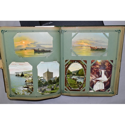 438 - ONE ALBUM CONTAINING 192 POSTCARDS and photographic cards dating from the early 20th century, subjec... 