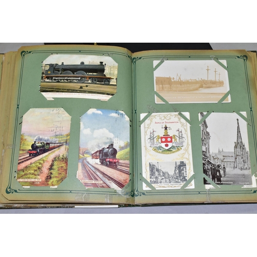 438 - ONE ALBUM CONTAINING 192 POSTCARDS and photographic cards dating from the early 20th century, subjec... 