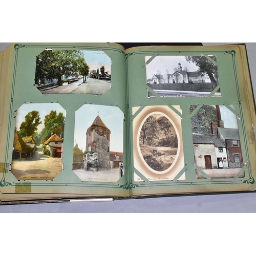 438 - ONE ALBUM CONTAINING 192 POSTCARDS and photographic cards dating from the early 20th century, subjec... 