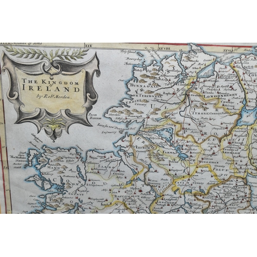 442 - ROBERT MORDEN MAP 'THE KINGDOM OF IRELAND', first published in Camdens Britannia in the 17th century... 