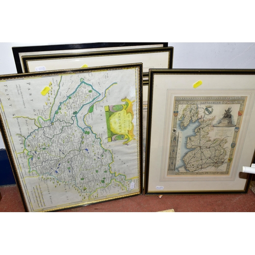 461 - A SMALL QUANTITY OF MAPS AND PRINTS ETC, to comprising a 'Plan of the canal from the Trent to the Me... 