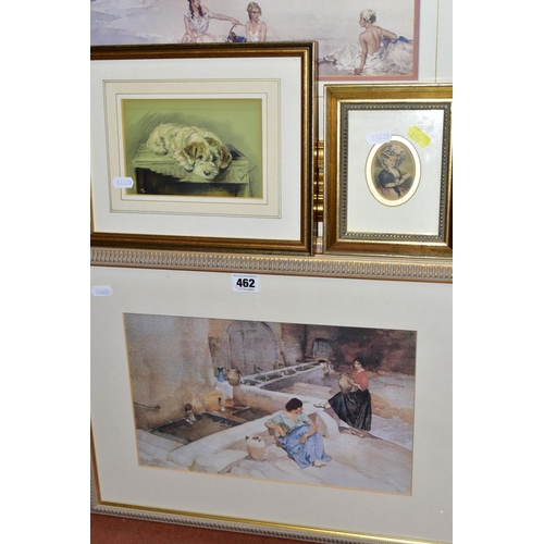 462 - A SMALL QUANTITY OF PICTURES AND PRINTS ETC, comprising six open edition William Russell Flint print... 