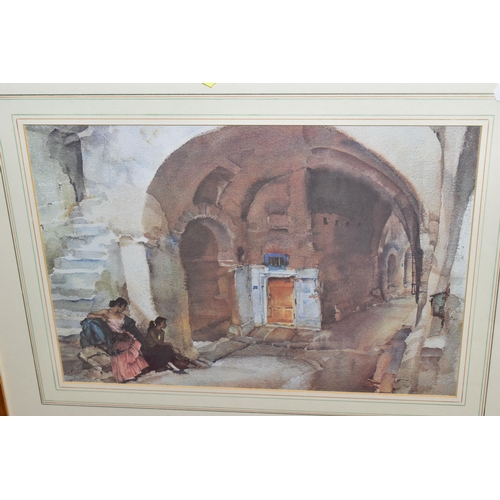 462 - A SMALL QUANTITY OF PICTURES AND PRINTS ETC, comprising six open edition William Russell Flint print... 