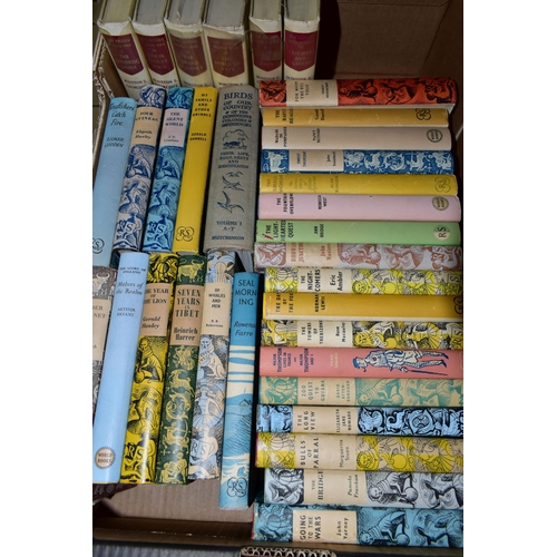 471 - FOUR BOXES OF MOSTLY VINTAGE BOOKS, to include approximately sixty Reprint Society  books, Companion... 