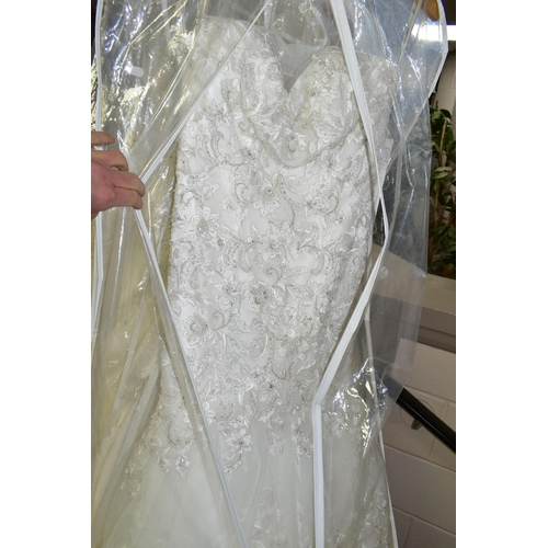 475 - FOURTEEN WEDDING DRESSES, retail stock clearance (some may have marks or very light damage) varying ... 