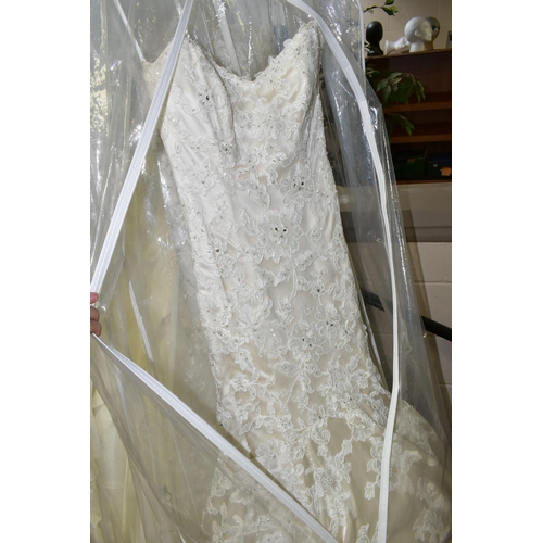 475 - FOURTEEN WEDDING DRESSES, retail stock clearance (some may have marks or very light damage) varying ... 