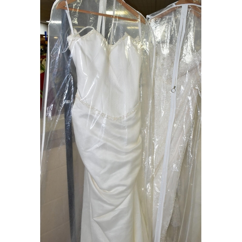 475 - FOURTEEN WEDDING DRESSES, retail stock clearance (some may have marks or very light damage) varying ... 