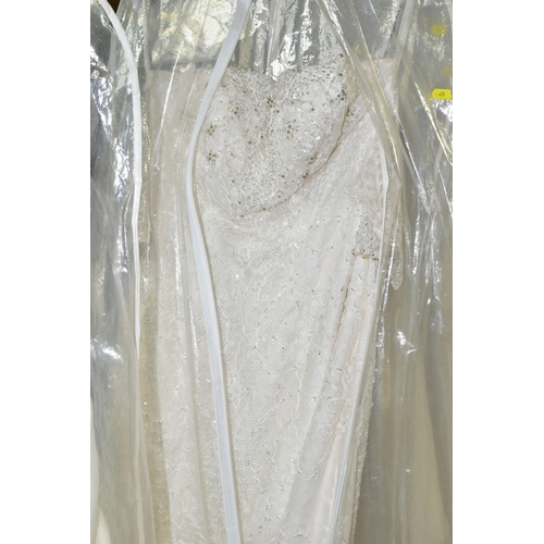 475 - FOURTEEN WEDDING DRESSES, retail stock clearance (some may have marks or very light damage) varying ... 