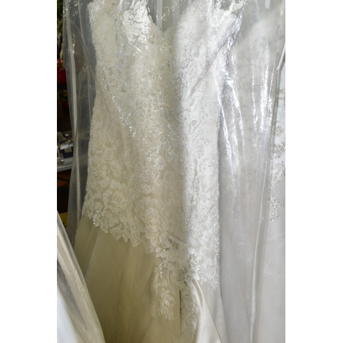 475 - FOURTEEN WEDDING DRESSES, retail stock clearance (some may have marks or very light damage) varying ... 