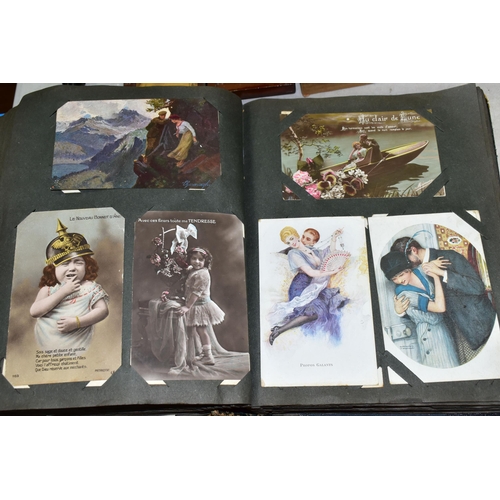 504 - VINTAGE POSTCARDS, approximately 435 Postcards (some embroidered) in one album, mostly Edwardian or ... 