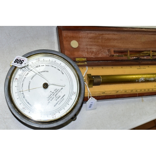 508 - AN ROYAL NATIONAL LIFEBOAT INSTITUTION ISSUE CIRCULAR FISHERMAN'S ANERIOD BAROMETER BY NEGRETTI & ZA... 