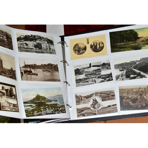 511 - POSTCARDS, two albums containing approximately 720 Edwardian and early-mid 20th century Postcards fe... 