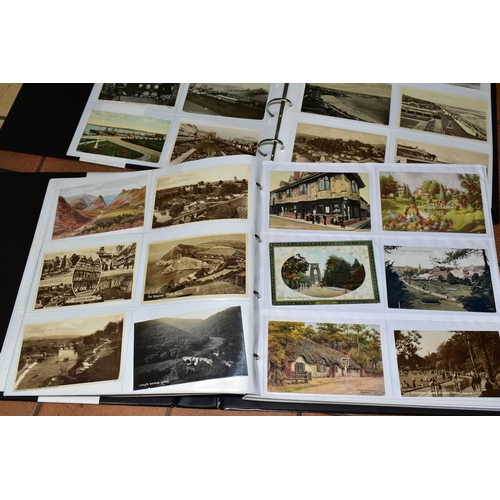 511 - POSTCARDS, two albums containing approximately 720 Edwardian and early-mid 20th century Postcards fe... 