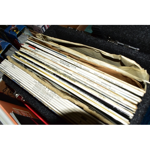 514 - A BOX AND NINE CASES OF RECORDS, to include approximately two hundred LPs, 78s and singles/45s, arti... 