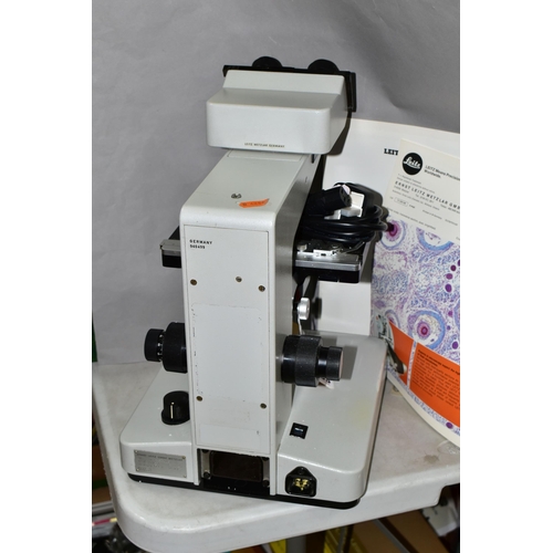 533 - A LEITZ DIALUX 20 EB LABORATORY AND RESEARCH BINCOCULAR MICROSCOPE, with cable power supply and manu... 