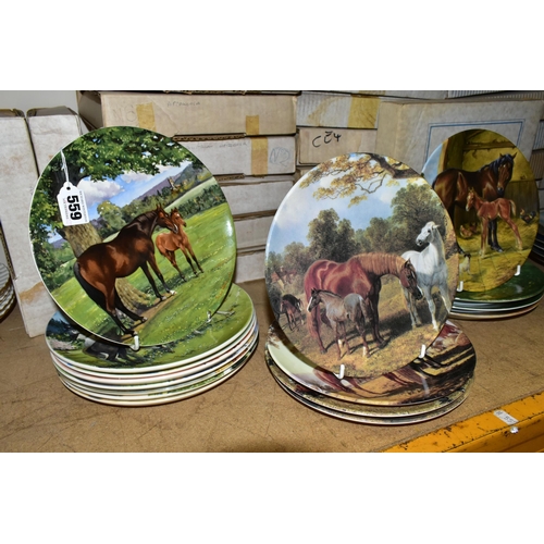 559 - THIRTY TWO BOXED COLLECTORS PLATES, mainly horse and pony themed, by Royal Doulton, Spode, Davenport... 