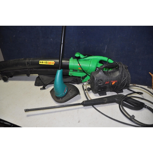 1054 - A BOSCH ART235SL STRIMMER along with a Garden vac/blower MBV2500M and a Jet power pressure washer (a... 