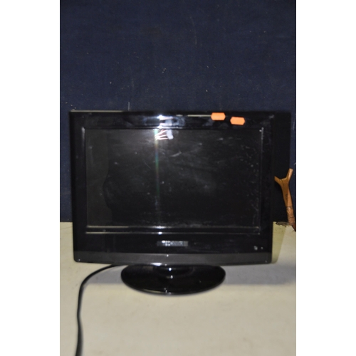 1060 - A LOGIK L22DVDB11 22in TV with no remote along with a Toshiba 19BV501B 19in tv with remote and a Tec... 