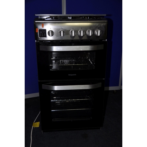 1064 - A HOTPOINT HD5G00CCX/UK GAS COOKER measuring width 50cm x depth 66cm x height 93cm (UNTESTED)