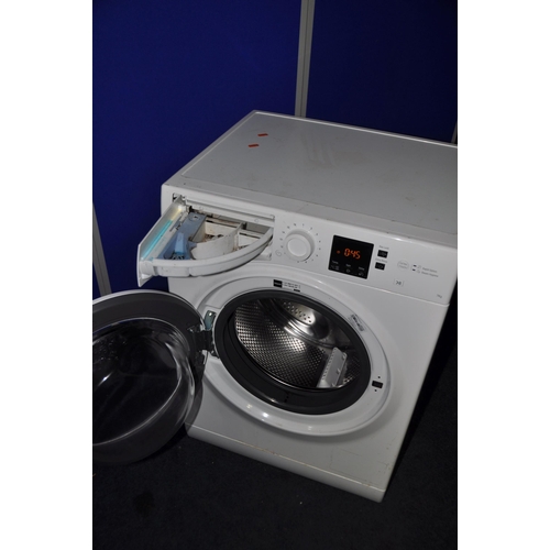 1101 - A HOTPOINT NSWN743U WASHING MACHINE measuring width 60cm x depth 54cm x height 84cm (PAT pass and po... 