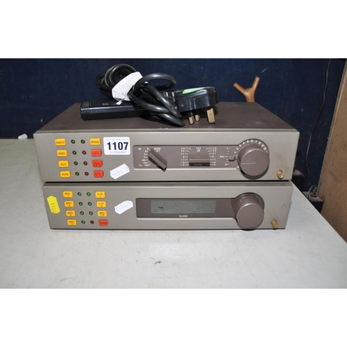 1107 - A QUAD FM4 TUNER along with a Quad 34 control unit with cables (PAT pass and working)