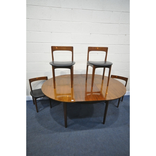 1265 - A MID CENTURY NATHAN EXTENDING DINING TABLE, with a single additional leaf, extended length 167cm x ... 