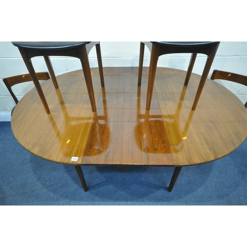 1265 - A MID CENTURY NATHAN EXTENDING DINING TABLE, with a single additional leaf, extended length 167cm x ... 