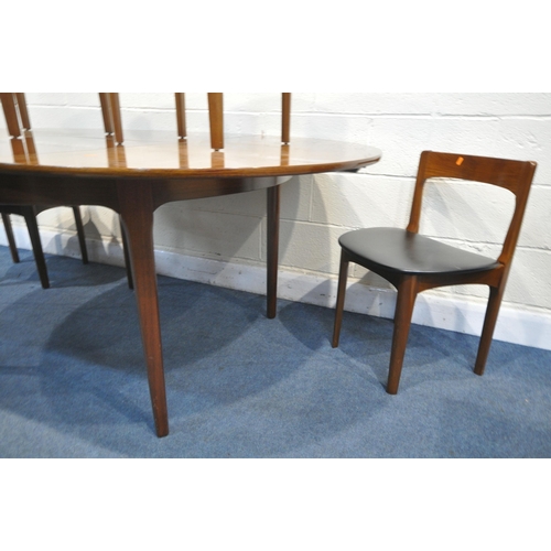 1265 - A MID CENTURY NATHAN EXTENDING DINING TABLE, with a single additional leaf, extended length 167cm x ... 