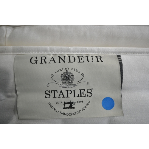 1319 - A STAPLES GRANDEUR SINGLE DIVAN BED and sprung memory foam mattress