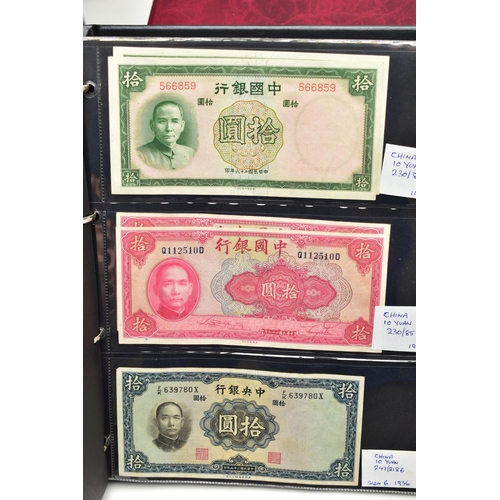 103 - ELEVEN ALBUMS OF WORLD BANKNOTES WITH VARIOUS GRADES AND COUNTRIES, 2x white Five Pounds Peppiatt 19... 