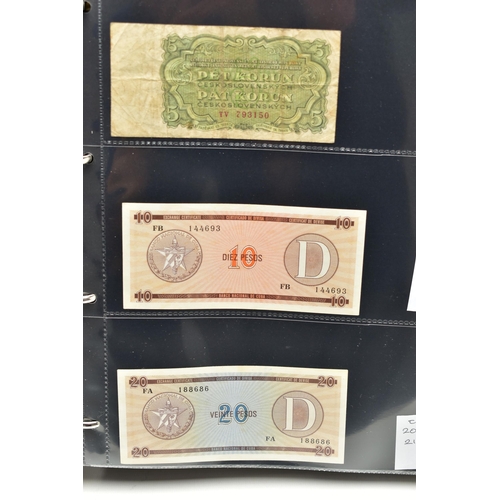 103 - ELEVEN ALBUMS OF WORLD BANKNOTES WITH VARIOUS GRADES AND COUNTRIES, 2x white Five Pounds Peppiatt 19... 