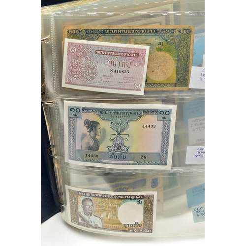 103 - ELEVEN ALBUMS OF WORLD BANKNOTES WITH VARIOUS GRADES AND COUNTRIES, 2x white Five Pounds Peppiatt 19... 