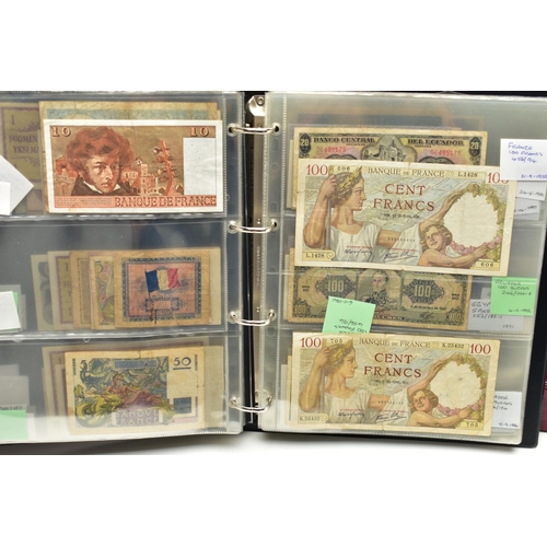 103 - ELEVEN ALBUMS OF WORLD BANKNOTES WITH VARIOUS GRADES AND COUNTRIES, 2x white Five Pounds Peppiatt 19... 