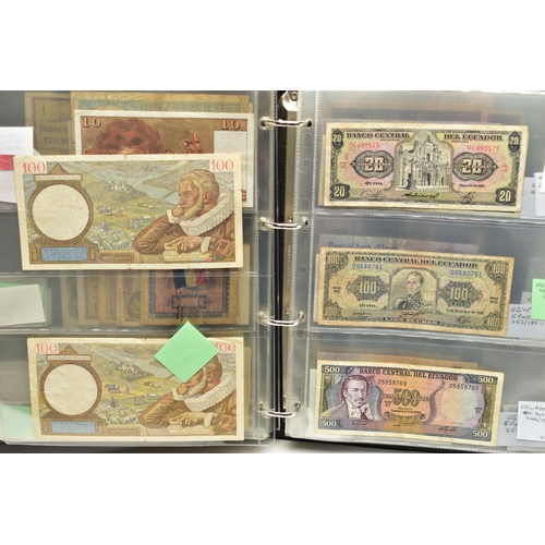 103 - ELEVEN ALBUMS OF WORLD BANKNOTES WITH VARIOUS GRADES AND COUNTRIES, 2x white Five Pounds Peppiatt 19... 