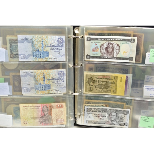 103 - ELEVEN ALBUMS OF WORLD BANKNOTES WITH VARIOUS GRADES AND COUNTRIES, 2x white Five Pounds Peppiatt 19... 