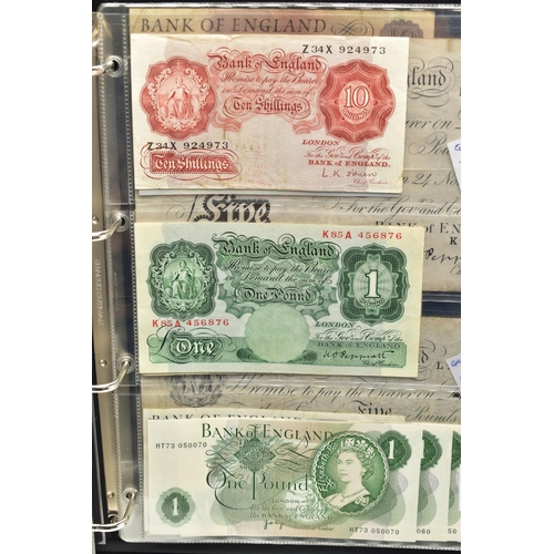 103 - ELEVEN ALBUMS OF WORLD BANKNOTES WITH VARIOUS GRADES AND COUNTRIES, 2x white Five Pounds Peppiatt 19... 