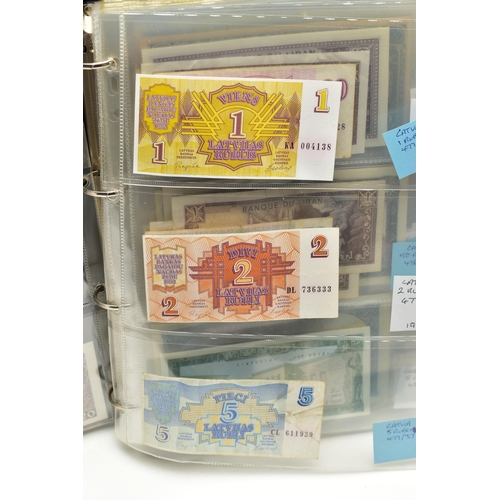 103 - ELEVEN ALBUMS OF WORLD BANKNOTES WITH VARIOUS GRADES AND COUNTRIES, 2x white Five Pounds Peppiatt 19... 