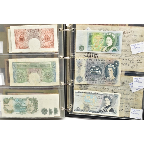 103 - ELEVEN ALBUMS OF WORLD BANKNOTES WITH VARIOUS GRADES AND COUNTRIES, 2x white Five Pounds Peppiatt 19... 