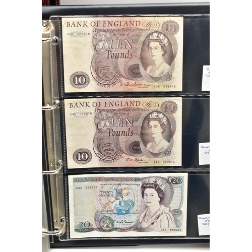 103 - ELEVEN ALBUMS OF WORLD BANKNOTES WITH VARIOUS GRADES AND COUNTRIES, 2x white Five Pounds Peppiatt 19... 