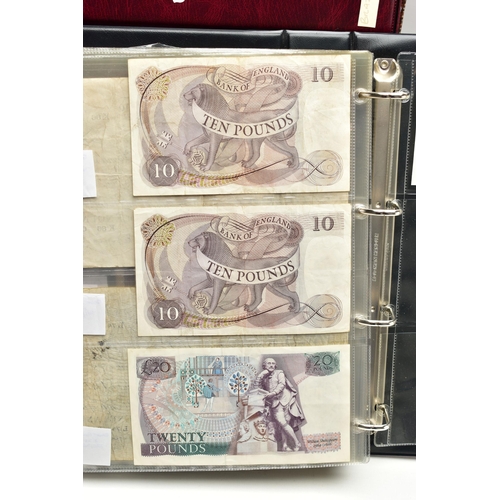 103 - ELEVEN ALBUMS OF WORLD BANKNOTES WITH VARIOUS GRADES AND COUNTRIES, 2x white Five Pounds Peppiatt 19... 