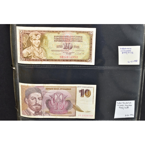 103 - ELEVEN ALBUMS OF WORLD BANKNOTES WITH VARIOUS GRADES AND COUNTRIES, 2x white Five Pounds Peppiatt 19... 