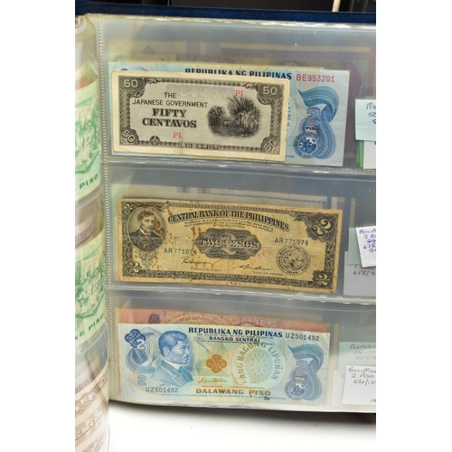 103 - ELEVEN ALBUMS OF WORLD BANKNOTES WITH VARIOUS GRADES AND COUNTRIES, 2x white Five Pounds Peppiatt 19... 